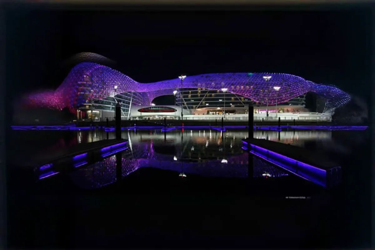 Aerial view of Yas Marina Circuit